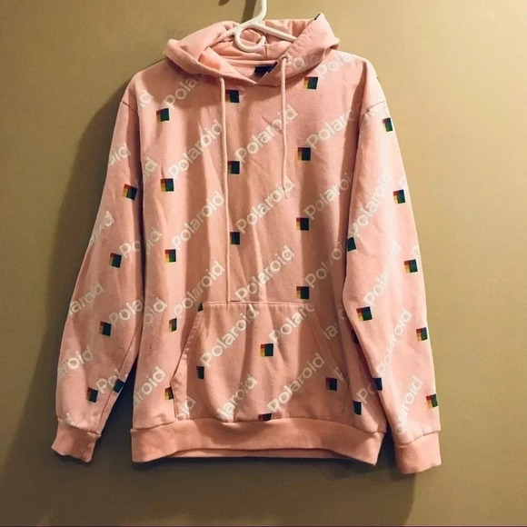 Polaroid Tops - Polaroid Brand Women's Pink Logo Hoodie Sweatshirt Size Medium